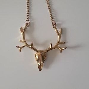 Deer skull necklace